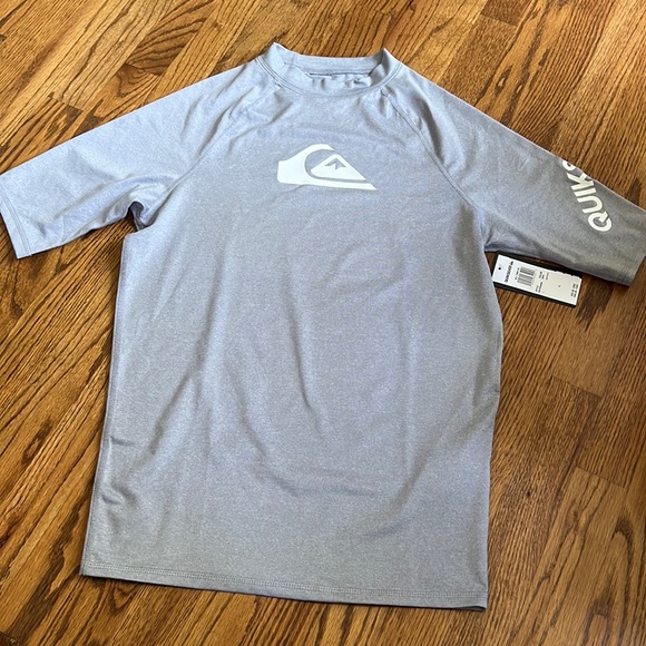 Quiksilver Other - QUIKSILVER All Time Short Sleeve Rashguard Sunshirt UPF 50+